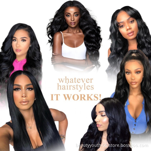 Beauty Youth Afro Puff Drawstring Ponytail Human Hair Bun For Black Women 150% Density 10A Brazilian Virgin Human Hair